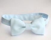 Little Boys Bow Tie - Solid Baby Blue bow tie for boys of all ages