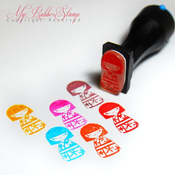 Rubber Stamp - Kokeshi (Mini CRAFT STAMP) C1150