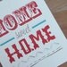 Home Sweet Home Red & Turquoise Print