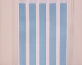 Favor Bags, 24 Powder Blue Vertical Stripe Favor Bags, Party, Baking, Paper Bags, Packaging, Baby Shower, Candy Bags