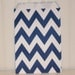 Chevron Bags, 24 Navy Chevron Favor Bags, Baking Supplies, Party Favors, Packaging, Candy Bags