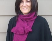 Fuchsia reversible ruffled ends scarf READY TO SHIP