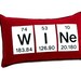 Wine Chemistry Periodic Table Chemical Element  Cotton Pillow
