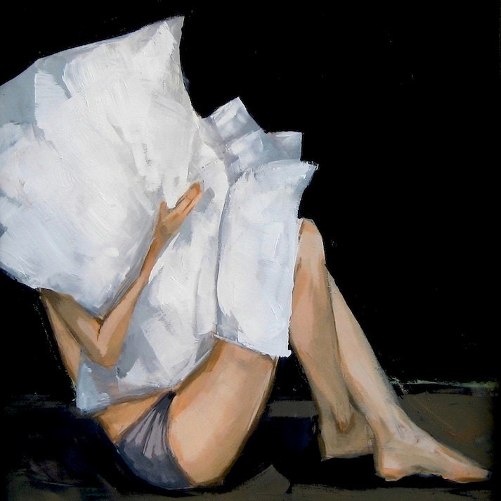 Quiet . large wall art giclee print of original acrylic painting