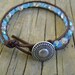 ON SALE Single Leather Wrapped Bracelet Beach Bound. Chan Luu Inspired.