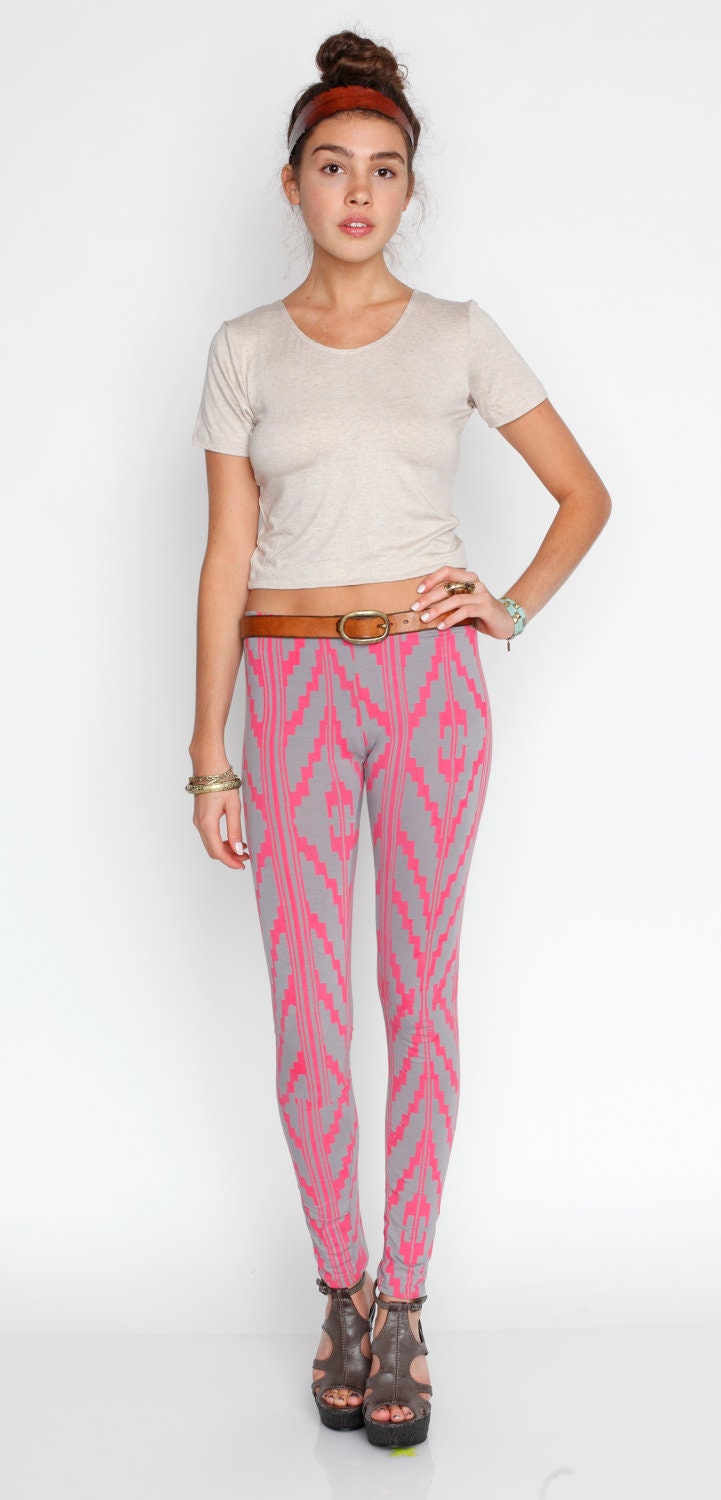 Organic Leggings in South West Print