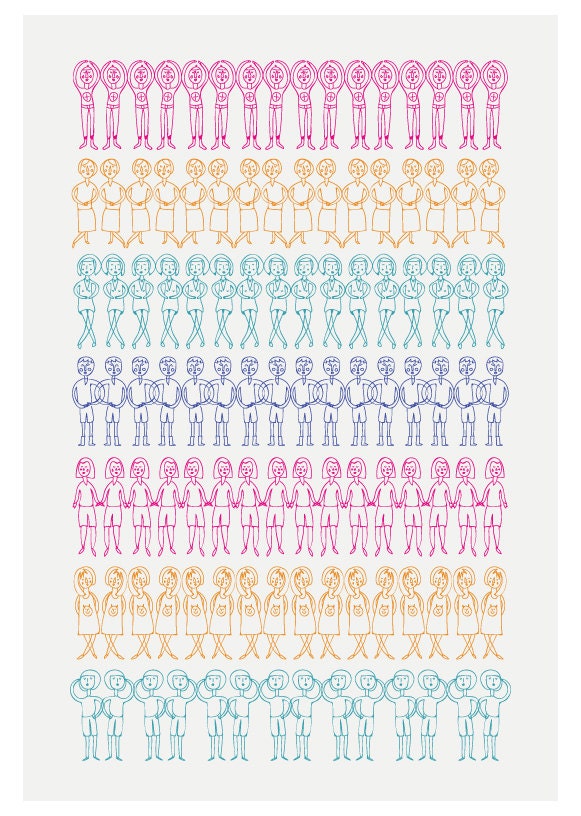 Duplicated Friends Print - 8x10 or A4