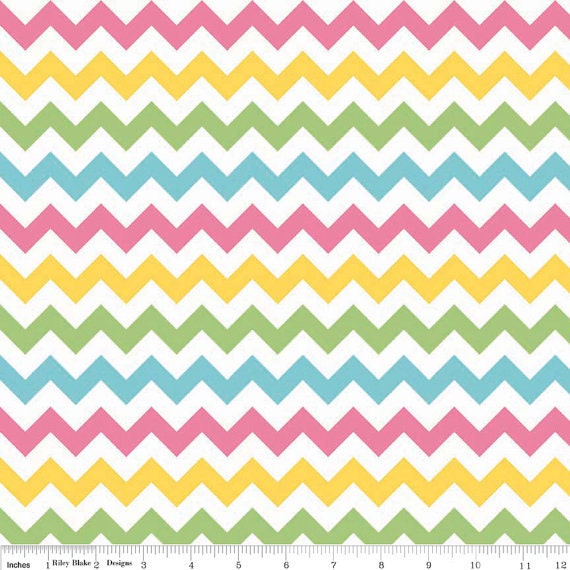 BACK In stock Chevron in GIRL small by Riley Blake Designs  1/2 yard