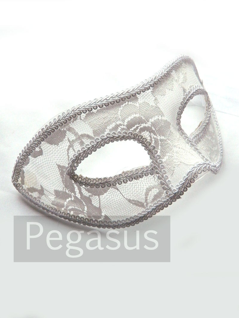 WHITE Rose Mask base (1 Mask) White Fabric Mesh Lace over mask form - Venetian Mask for Masquerade ball costume or elven wedding