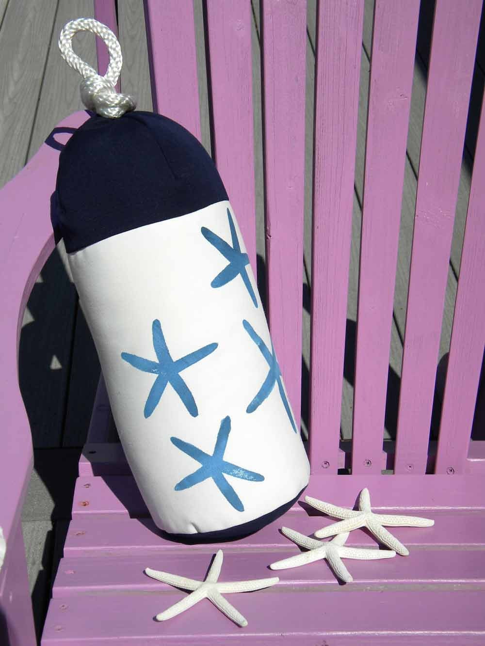 Starfish pillow sea star lobster buoy boat bumper 21" pillow indoor outdoor fishing beach shelling beachcombing coastal seashore patio