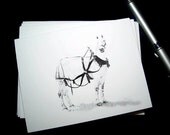 Percheron Blank Note Cards, Draft Horse Stationery, Equine Art Pencil Drawing - 6 notecards with Envelopes - Thank you and Greeting Cards