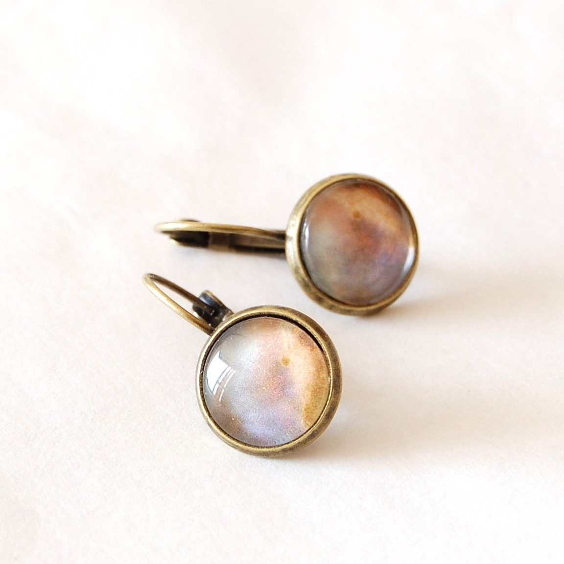 Omega Nebula Earrings. Galaxy Earrings.