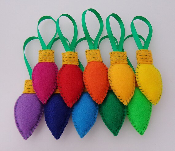 Merry Christmas Lights - Ornament Set - 10