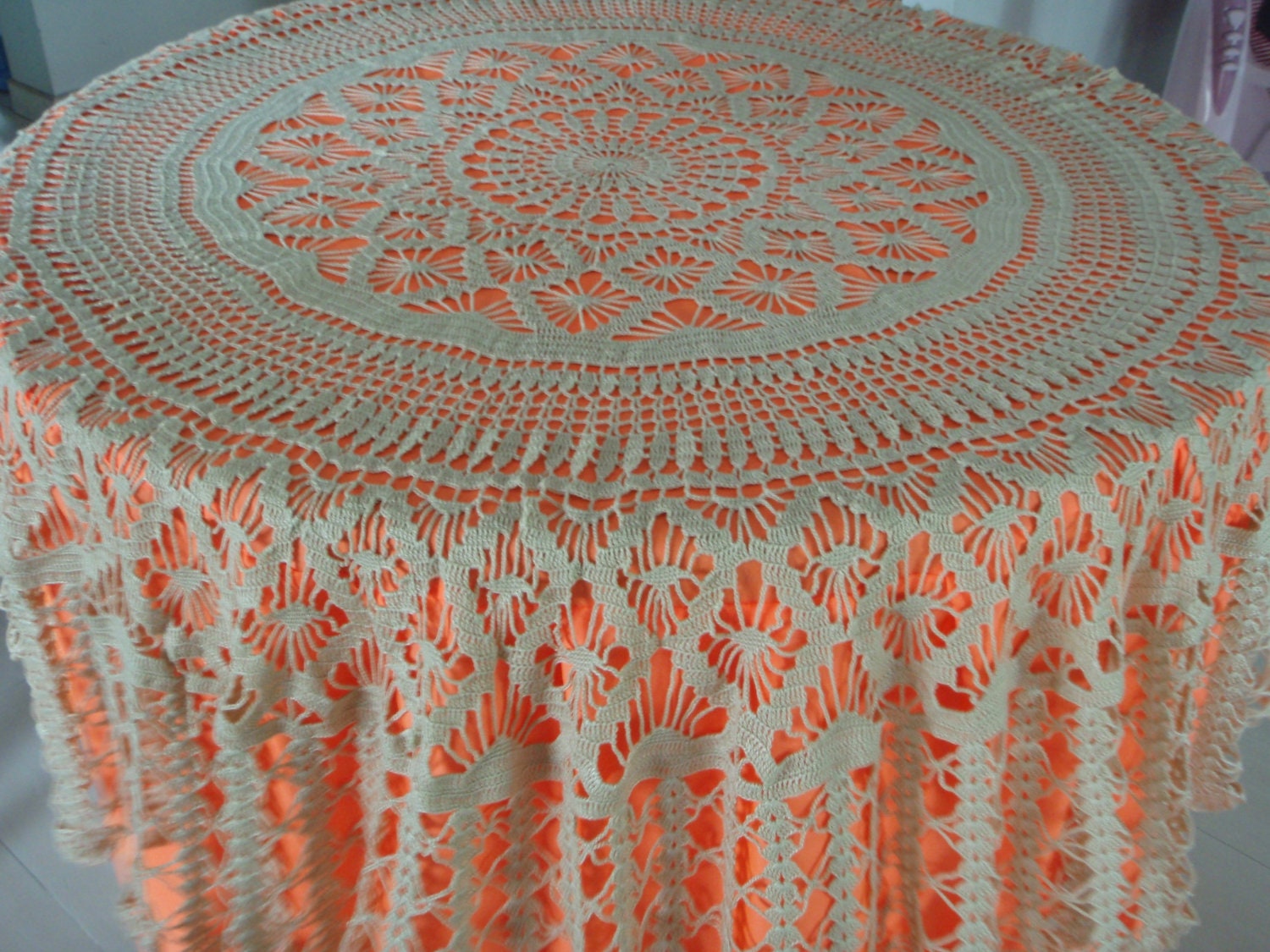 Light Brown Tablecloth 64' around