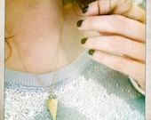 THE HUNTRESS - vintage brass - long chain - layering necklace