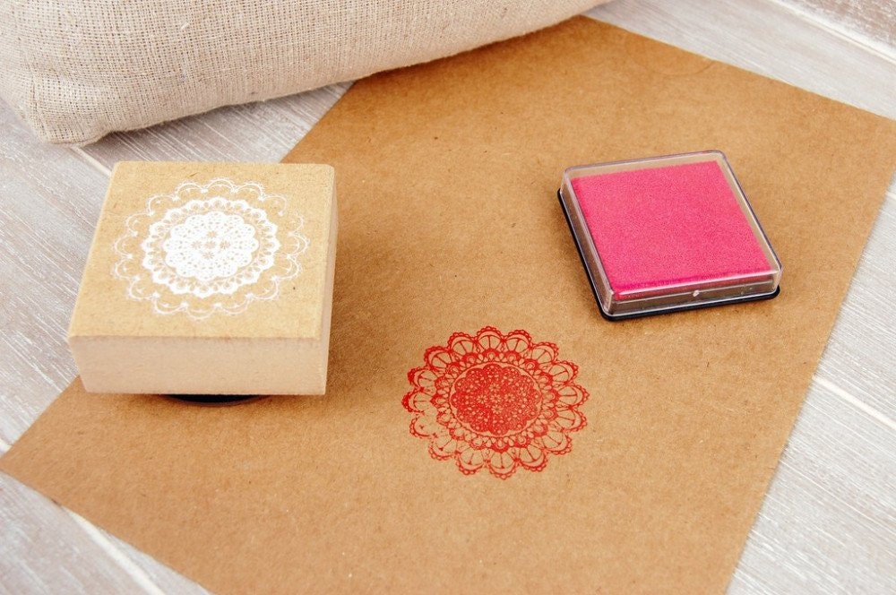 zakka Somssi ROUND LACE craft rubber stamp