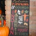 ThAnKsGiViNg  FALL Typography Hand Painted Wood Sign Home Decor, Halloween, Thanksgiving