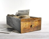 Vintage Wood Drawer / Industrial Storage