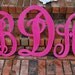 Wood Letter monogram Set measures 18 inches 24 inches and 18 inches