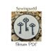 Skeleton Keys Cross Stitch Pattern, INSTANT DOWNLOAD