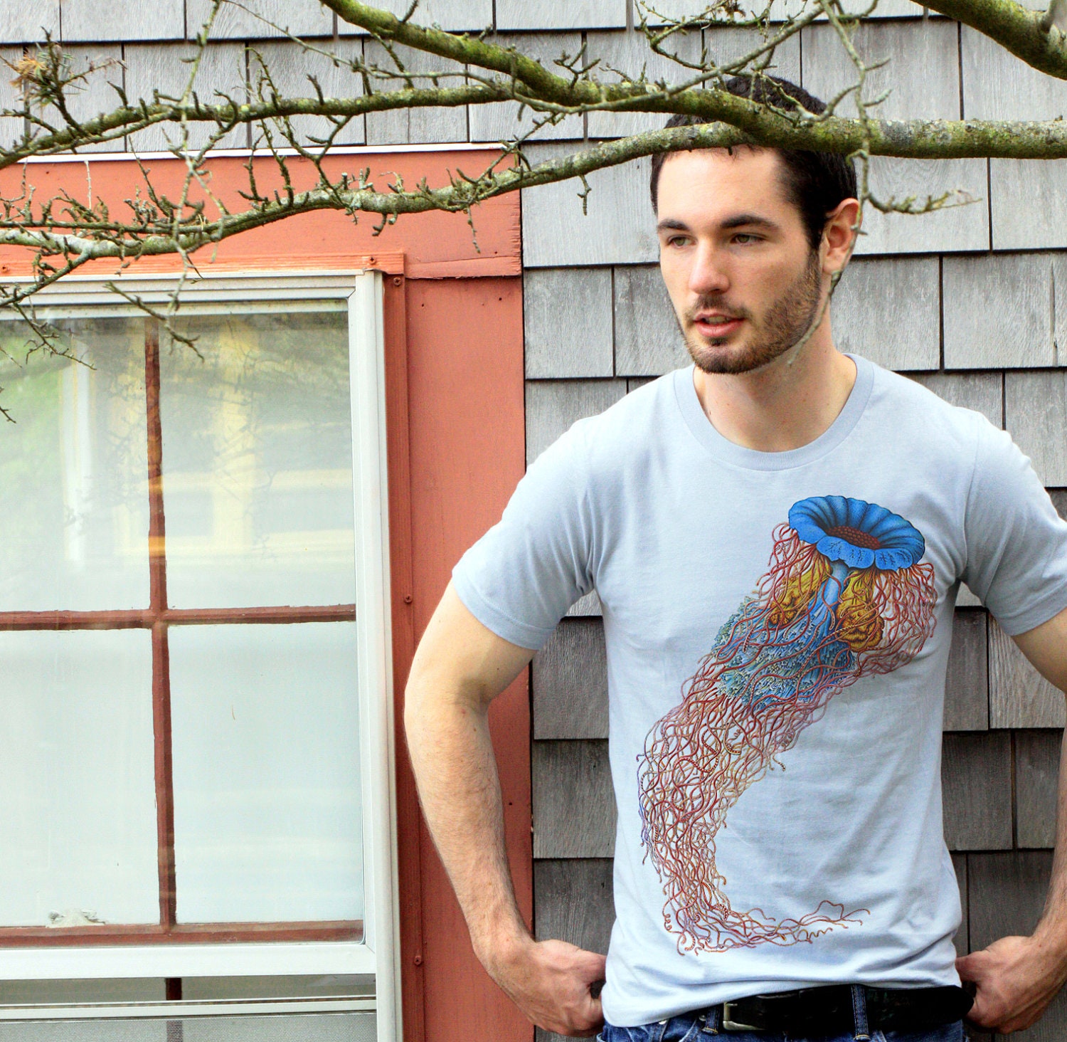 Jellyfish Tshirt Ocean tee MENS shirt