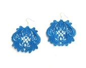 Cobalt Lace Earrings - Lucia