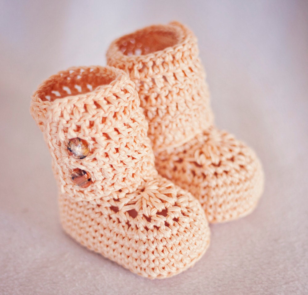 Crochet Baby Booties - Baby Ankle Boots ready to wear (0-3 months)