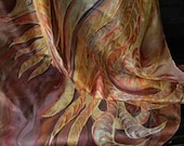 Made to order hand painted silk wrap in your colors and with your motifs