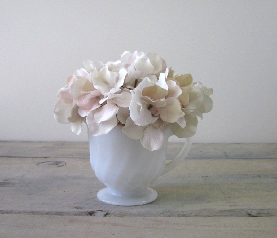 Milk Glass Creamer with Gold Trim Fire King