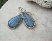 blue kyanite earring in sterling silver
