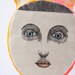 Girl with Rabbit Ears Portrait Mixed Media Clay Wall Art Drawing - Boyish Sylvie