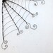 18" Odd Twisted Barbed Wire Corner Spider Web Reclaimed Art