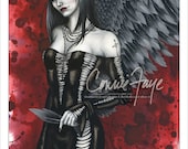 Lily - Gothic Angel Dark Art 11x17 Print