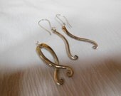 Love Me Tendril Jewelry Set  Antique Fork Pendant and Earrings