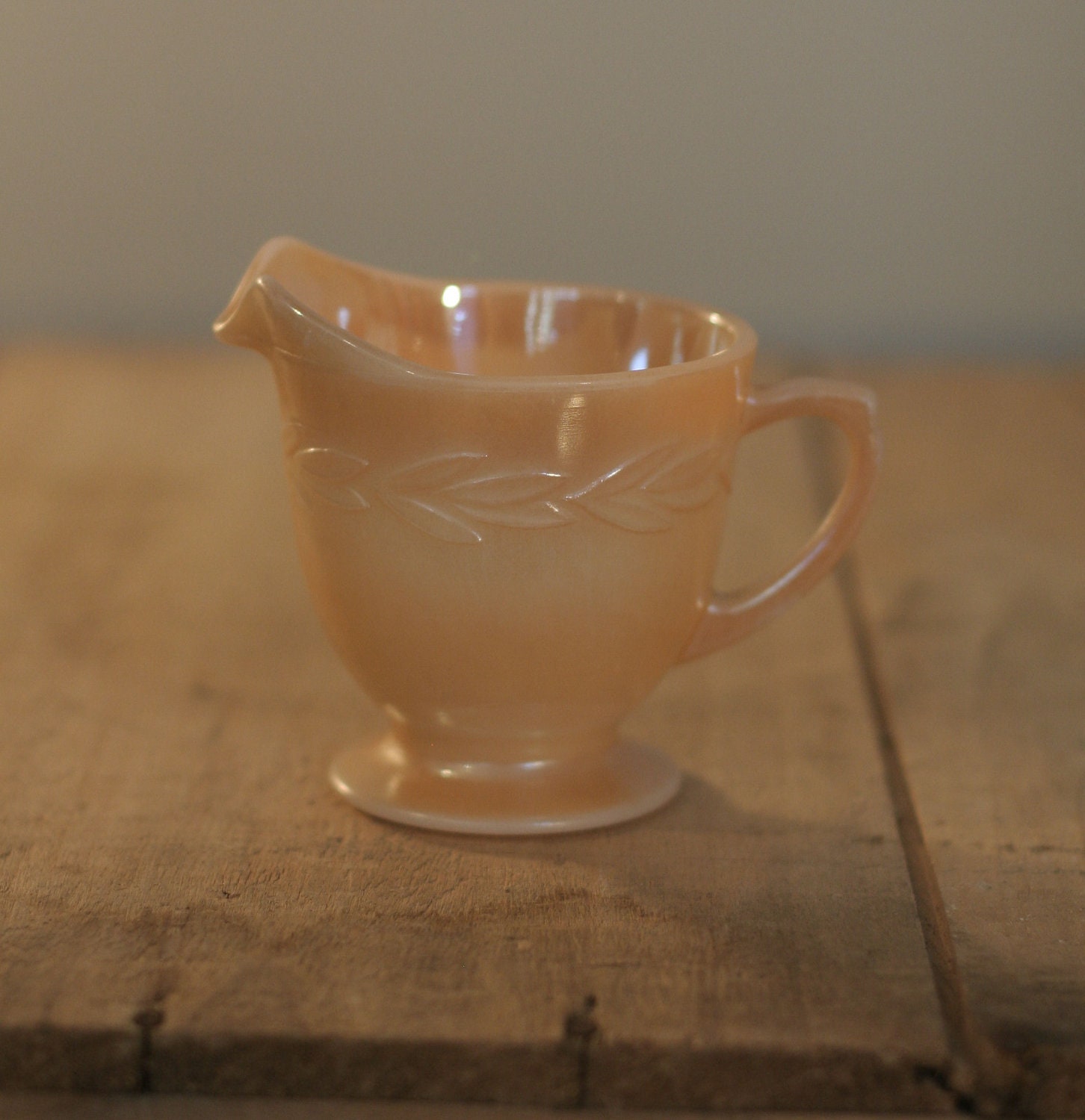 vintage peach lustreware creamer