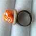 Orange Cream Swiss Roll Cake - Adjustable Ring - Miniature Food Jewelry