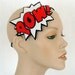 POW Comic Book Headband Roller Derby Super Hero Team Colors