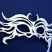 Zephyr - Handmade White Leather Mask