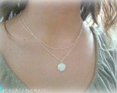 marietta necklace - freshwater pearl -  gorgeous sterling silver beaded chain - simple bridal or everyday jewelry
