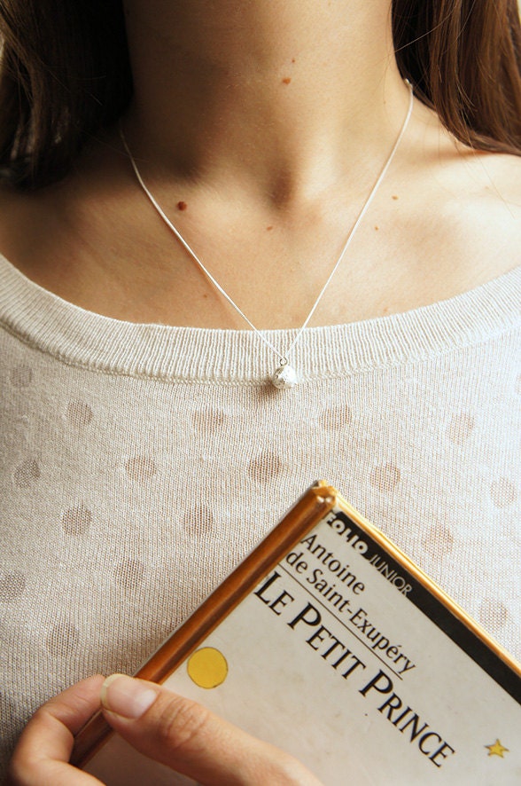ASTEROIDE pendant - Infancia Series - Le Petit Prince inspired, silver, organic, moon, planet, star, asteroid, sky, space, little prince