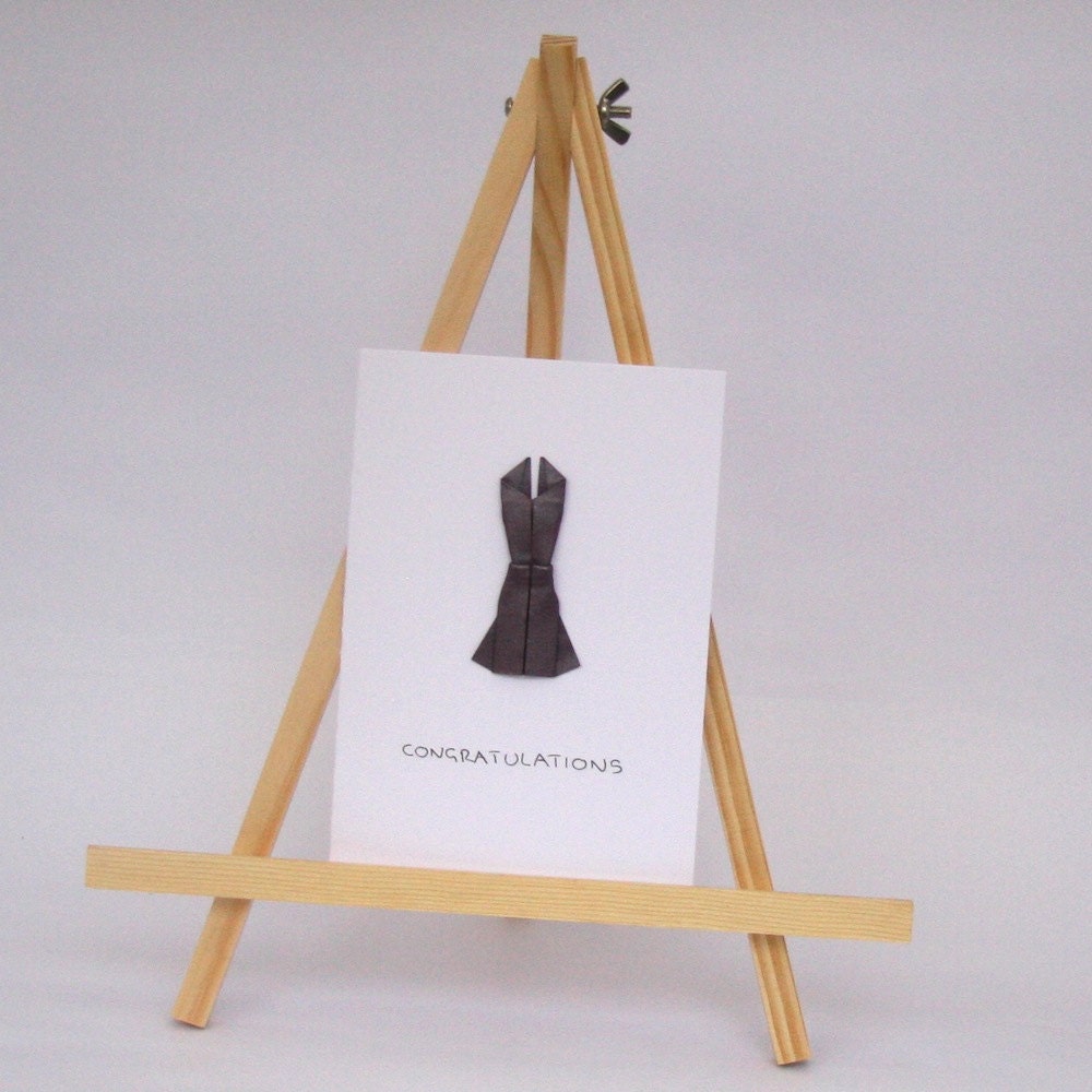 Origami Card - Elegant Dress - Congratulations C6 Size