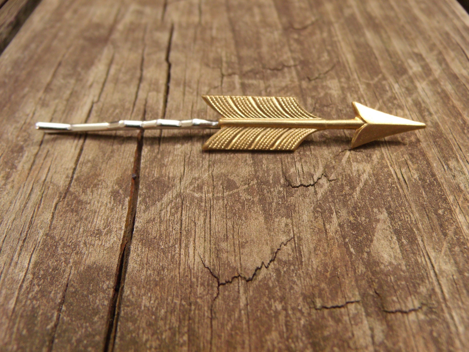 Brass Arrow Bobby Pin