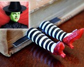 The ORIGINAL Wicked Witch Bookmark  - Ruby Slippers Bookmark - Witch Legs Bookmark - Vintage Witch