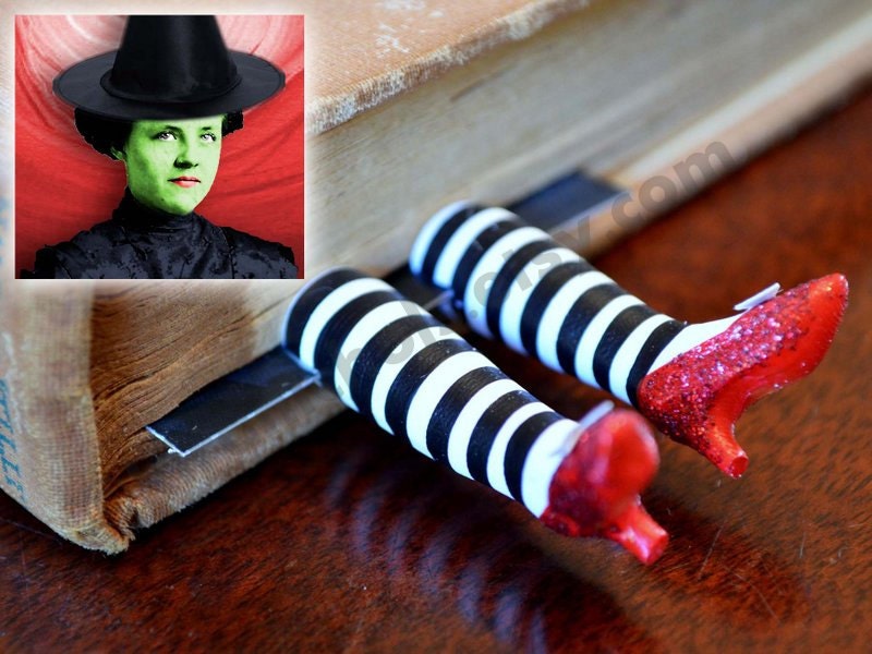 The ORIGINAL Wicked Witch Bookmark  - Ruby Slippers Bookmark - Witch Legs Bookmark - Vintage Witch