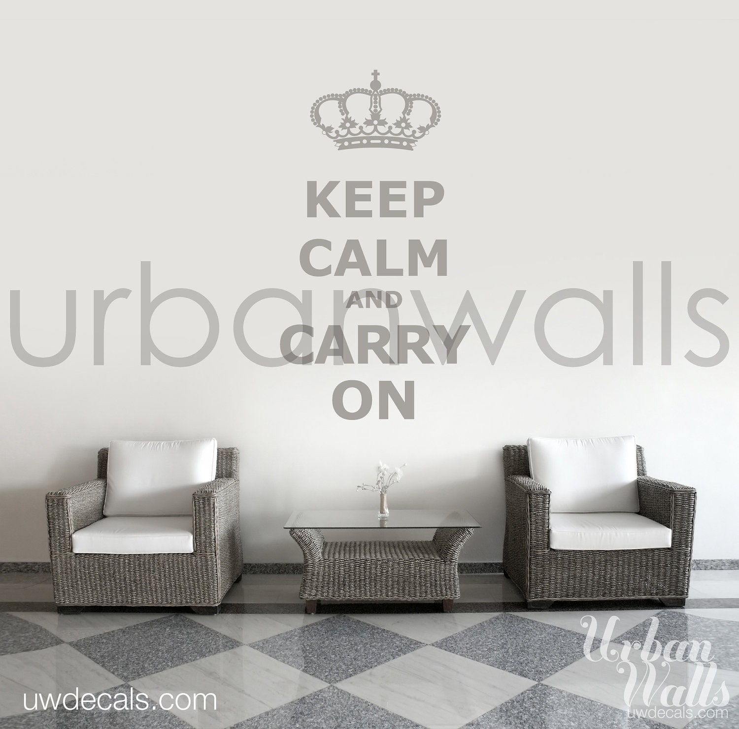 Vinyl Wall Sticker Decal Art - Giant Keep Calm Carry On