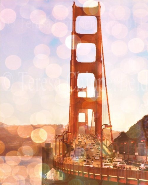 The Golden Gate Bridge - San Francisco - California - 8 x 10 - Multi Layered Digital Fine Art Photo Print, Historical Monument