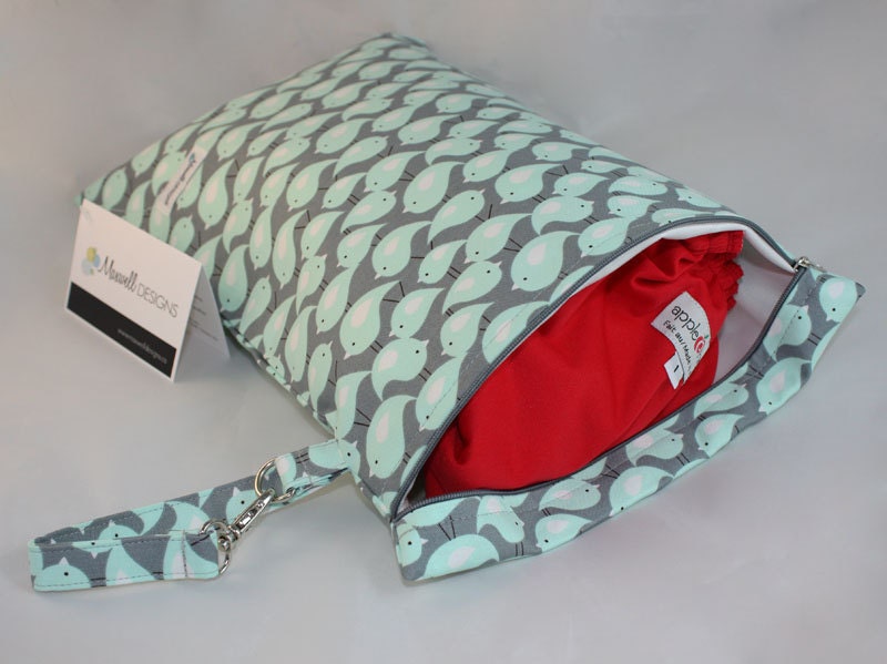 Wet Bag Heat Sealed Medium - Flock together grey