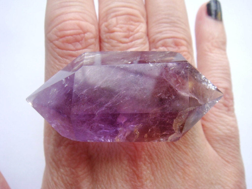 Reserved Huge Amethyst Crystal Statement Ring