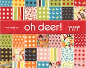 MoMo for Moda - OH DEER - TWO 5 inch Quilting Fabric Squares Charm Packs