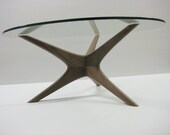 Made to order Mid century inspired hand sculpted Walnut coffee table